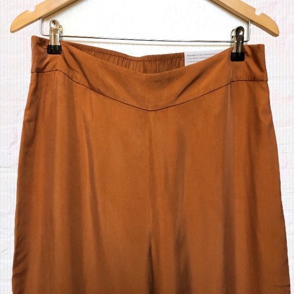 Soft Surroundings Pants Womens Medium Orange Copper Via Serravale High Waist NWT - Picture 2 of 12
